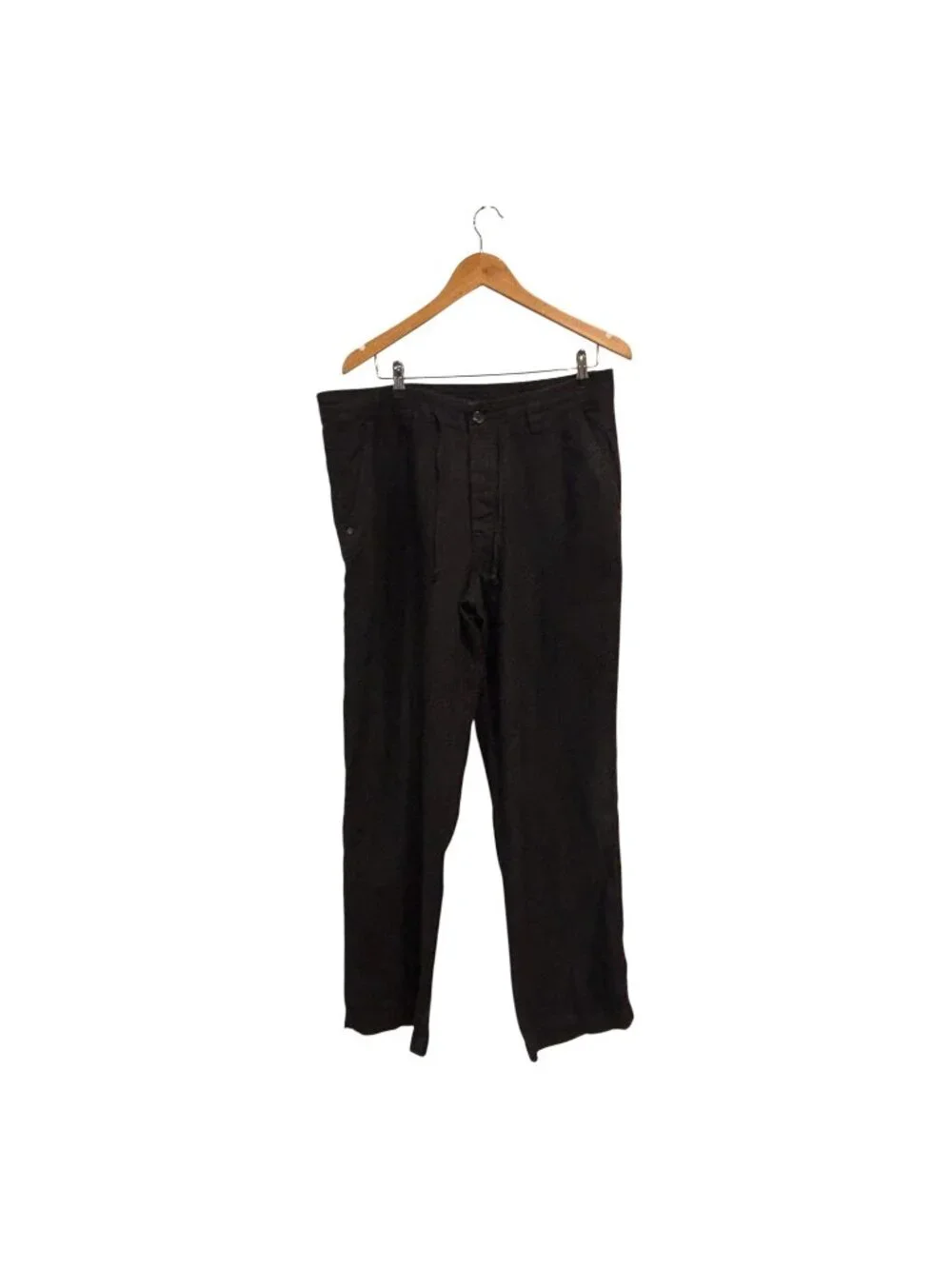 Murano 100% Linen Black Cargo Pants Men’s 35x34 Straight Leg Lightweight Casual